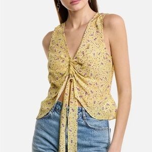 Favorite Daughter Yellow Floral Tank Top